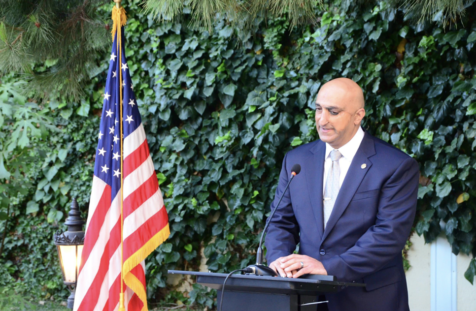 Jay Singh speaking at an event